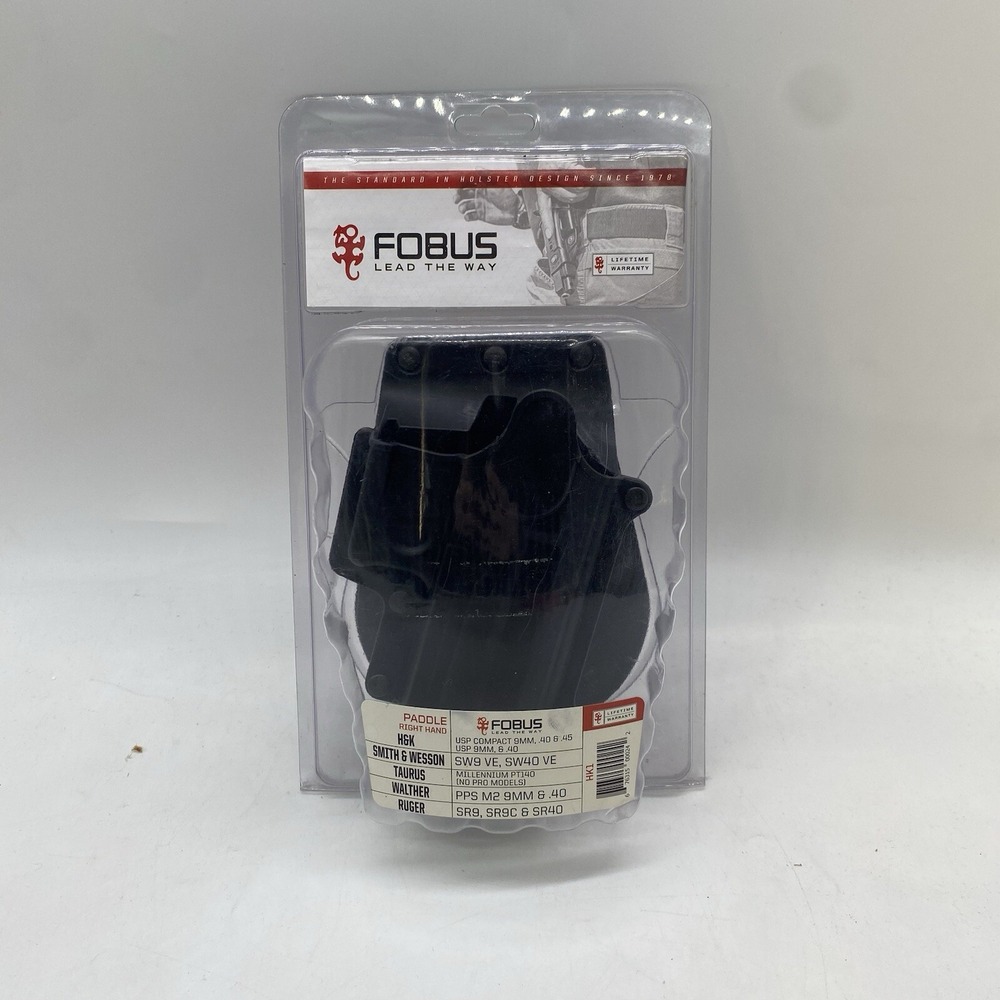 Fobus H&K,S&W,Taurus Right Hand Standard Paddle Holster, 9mm, .40 & .45 Hk1